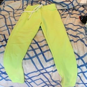 Lime green joggers